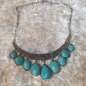 Turquoise Statement Necklace New